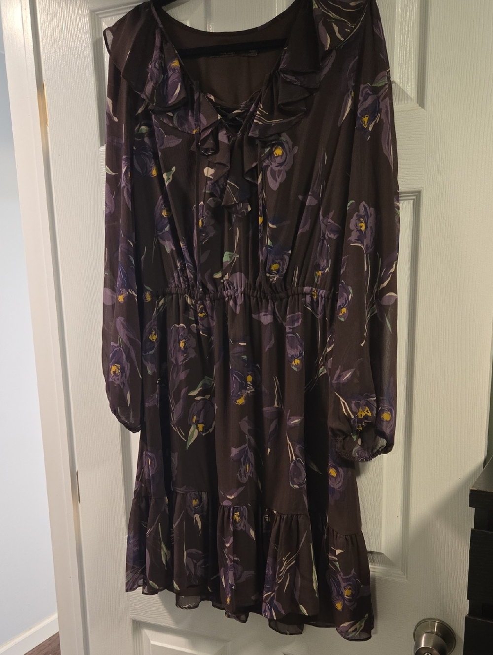 Lauren Ralph Lauren Brown Dress with Dark Trim